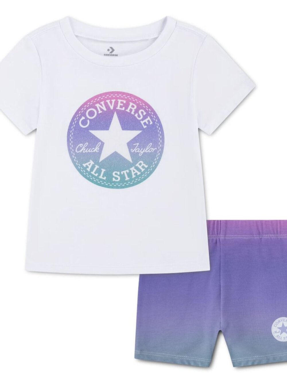 NEW Converse Toddler Girls 2-Piece Biker Short Outfit Set 12 Month